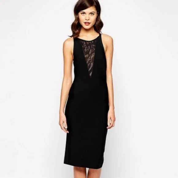 BCBGMaxAzria | Dresses | Bcbgmaxazria Jaydan Dress Black Bodycon Sleeveless  Tank Little Black Dress | Poshmark